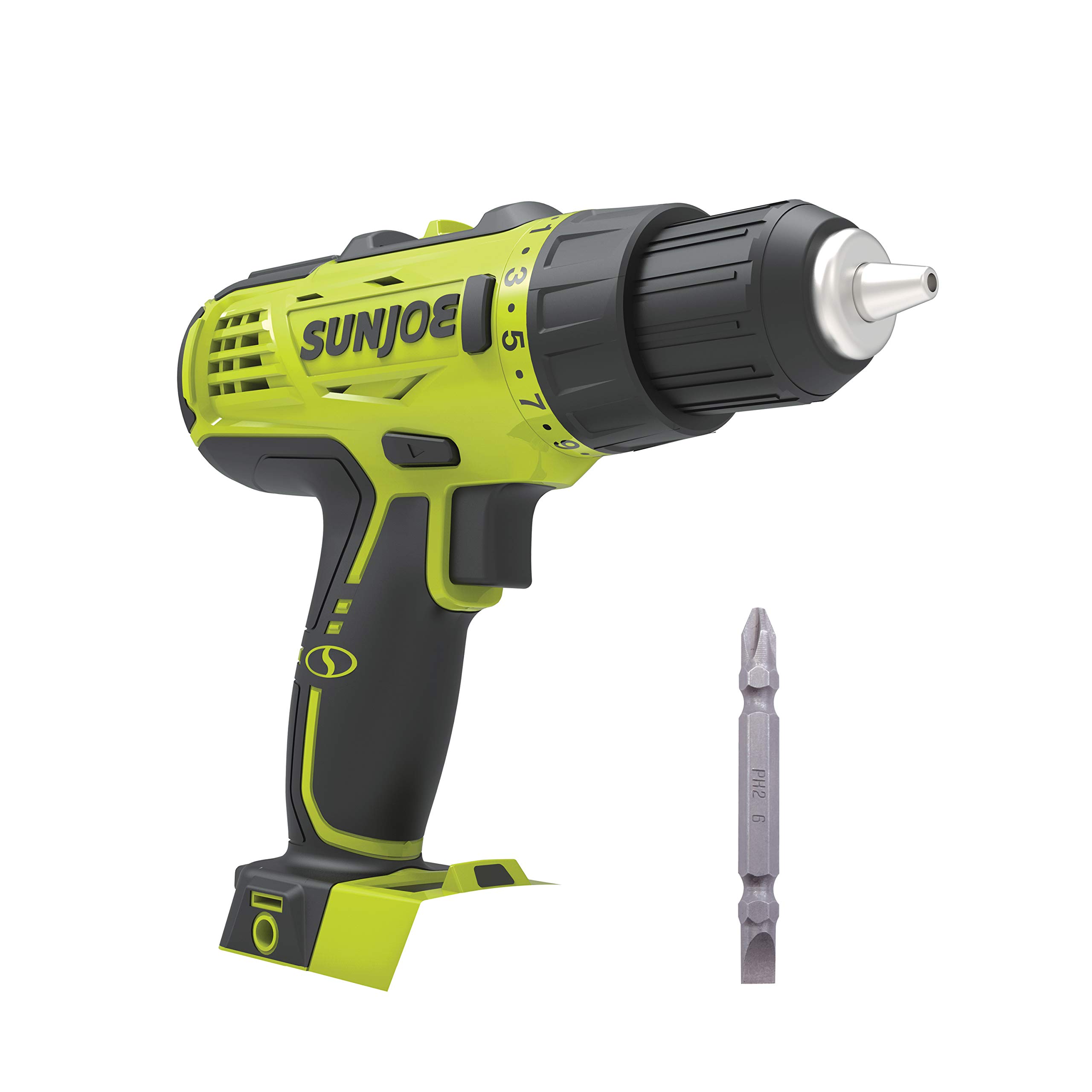 Sun Joe 24V-DD-CT Cordless 24-Position 2-Speed Drill Driver, Tool Only