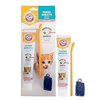 Arm & Hammer Cat Dental Kit - Toothbrush, Toothpaste and Oral Care for Kittens with Tuna and Fresh Mint Flavors