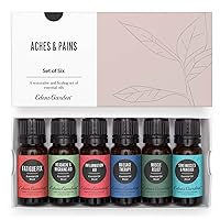 Essential Oil 6 Set, Best 100% Pure Aromatherapy Natural Wellness Kit (for Diffuser and Therapeutic Use), 10 ml