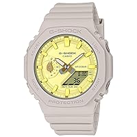Casio GMA/GM-S2100 Series Mid-Size Model Wristwatch, beige/yellow