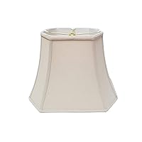Royal Designs Rectangle Cut Corner Lamp Shade, Linen Cream, (7 x 9) x (10.25 x 16) x 12.25