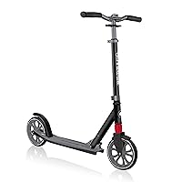 Globber NL Series 2-Wheel Kick Scooter for Kids, Teens and Adults, Foldable Kick Scooter with Adjustable T-Bar, Black & Grey