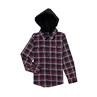 Silver Jeans Co. Boys' Long Sleeve Plaid Flannel Shirt