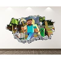 Gamer Wall Decal for Boys Bedroom - Gaming 3D Wall Decor for Kids Room - Removable Smashed Video Game Sticker for Boys Room - Playroom Classroom Wall Art Mural Vinyl Stickers BR01