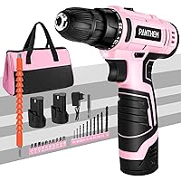 Cordless Drill Set with 2 x 2.0 Battery, 2-in-1 Cordless Drill, Small Impact Drill, Screwdriver, 22 x Accessories, 25 + 1 Torque Adjustment, 10 mm Drill Chuck, 2-Speed, Gifts for Women