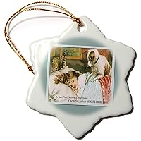 3dRose Parkers Ginger Tonic Sleeping Child with Little Dog - Ornaments (orn-169861-1)