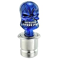 Arenbel Skull Shape Push Button Automatic Car Cigarette Lighter Plug Replacement Accessory Fit Most Vehicles, Blue
