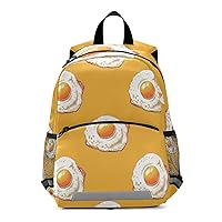 ALAZA Fried Eggs On Orange Casual Backpack Bag harness bookbag Travel Shoulder Bag
