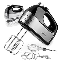 Hand Mixer Electric, Cusinaid 5-Speed Hand Mixer with Turbo Handheld Kitchen Mixer Includes Beaters, Dough Hooks and Storage Case (Black)