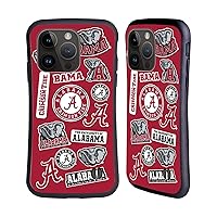 Head Case Designs Officially Licensed University of Alabama UA Collage Hybrid Case Compatible with Apple iPhone 15 Pro