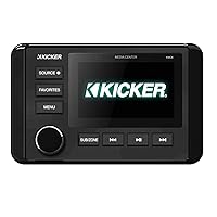 Kicker 46KMC4 Weather-Resistant Gauge-Style Media Center with Bluetooth