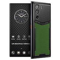 METAVERTU Alligator Skin Web3 5G Phone, Unlocked Android Smartphone, Secure Encrypted, Double Systems, 64MP Camera, 144Hz AMOLED Curved Display, Dual SIM, Fast Charge (Green, 18G+1T)