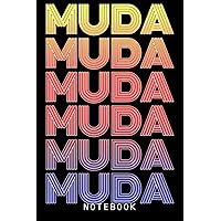 Muda Muda Retro Color Japan Notebook: Lined 6 x 9 120 Pages College Ruled Notebook | Writing Gift for All Anime Lovers | Cute Anime Girl Notepad Diary or Journal