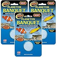 Zoo Med 3 Pack of Plankton Banquet Time Release Feeding Blocks