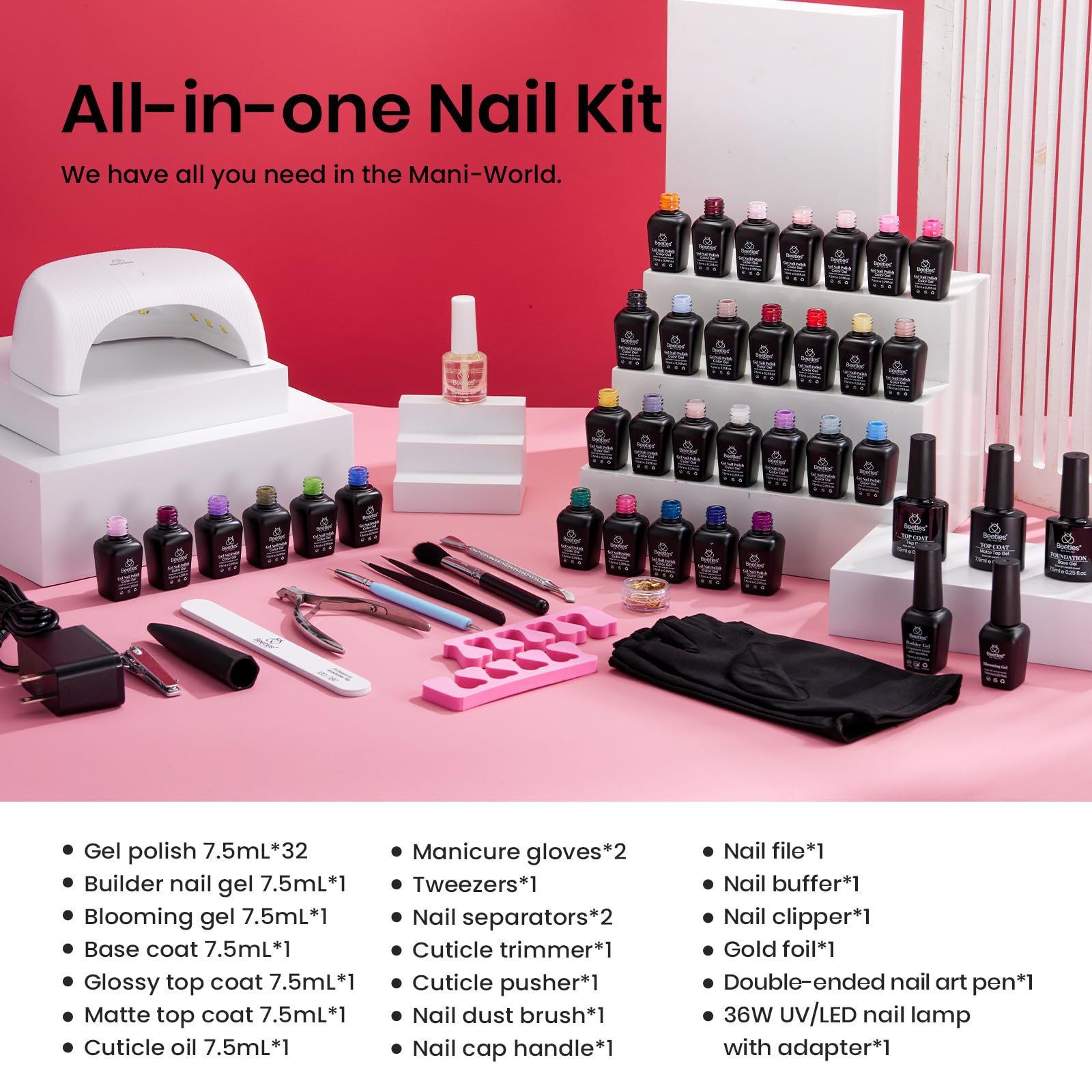 Coscelia Gel Nail Kit 18pcs UV Gel Nail Polish Poly Builder Gel UV Nail  Lamp Kit | eBay