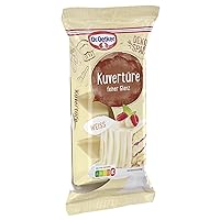 Dr. Oetker 6 x 150g White Chocolate Melting and Baking Couverture Ideal for Filling and Coating Cakes, Pastries & Desserts, Easy Portion