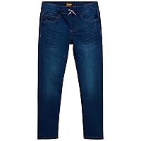 Lee Boys’ Pull On Straight Tapered Fit Denim Jeans | Ultra Stretch Casual Pants for Boys (2T-20)