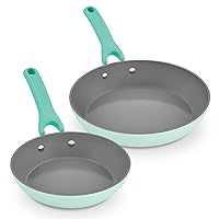 DASH Dream Green Ceramic Frying Pan Set of 2, 8