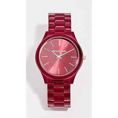 Michael Kors Slim Runway Women's Watch, Stainless Steel Bracelet Watch for  Women