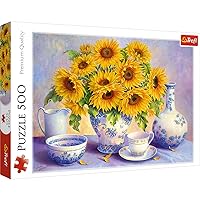 TREFL 500 Piece Jigsaw Puzzles, Sunflowers, Plant and Flower Puzzles, Painting Puzzle, Adult Puzzles, Trefl 37293