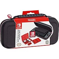 Game Traveler Nintendo Switch Deluxe OLED Case - Also for Switch & Switch Lite, Black Ballistic Nylon, Viewing Stand & Bonus Game Cases, Deluxe Handle, Licensed by Nintendo, #1 Selling Case in USA
