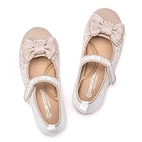 Frank Mully Girls Dress Shoes Mary Janes Girl Flats Slip on Ballet Flat Party School Shoes with Bow Toddler/Little Kid/Big Kid