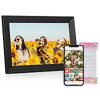 10.1 Inch Digital Picture Frames for Photos and Videos with Built-in 32GB Memory, Touch Screen Electric Picture Frame Slideshow, Gift for Friends and Family (DIY Stickers Included)