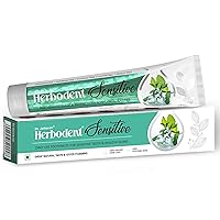 Herbodent® Sensitive Toothpaste for Enamel Repair & Cavity Protection, Fluoride Free, Sensitive Care with Natural Mouthwash & Gum Strengthening Herbs - Clove, Tomar, Long Pepper & more (1, 6.53 Ounce)