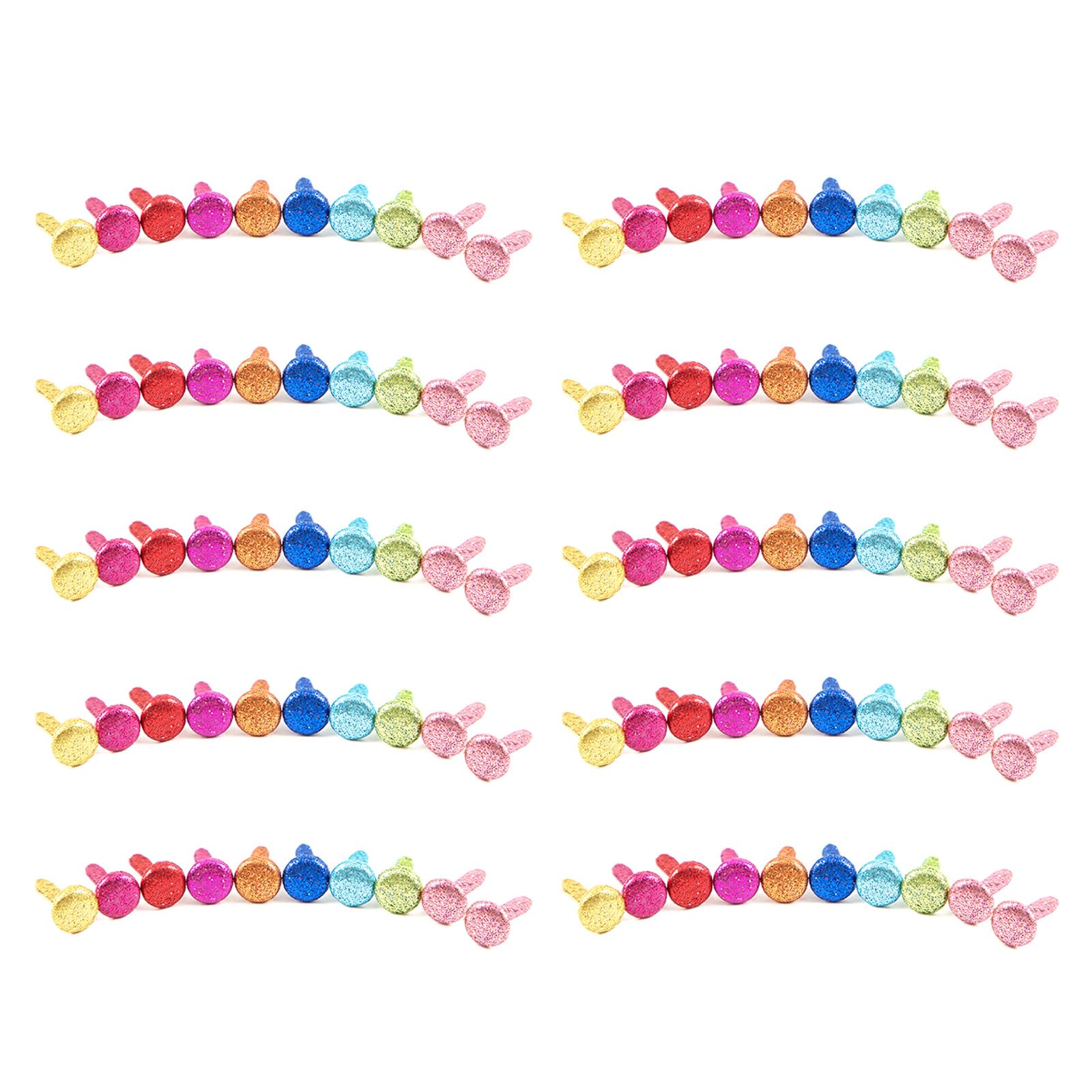 Pack Of 100 Mini Round Brads Metal Clips Paper Clasps Split Pins Crafting Essential For Scrapbooking DIY Crafts Durable Mini Brads