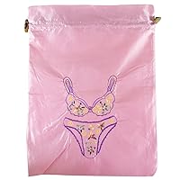 Wrapables® Silk Embroidered Bra & Panties Lingerie Bag - Pink