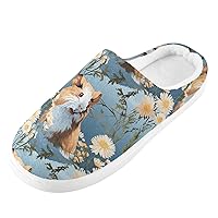 Cute Guinea Pig Animal Daisy Slippers for Women Men Indoor Slippers Memory Foam Fuzzy Slippers House Shoes for Indoor Outdoor Size 6/7 214a5237