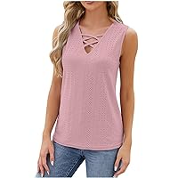 Womens Tank Tops Loose Fit Summer Sleeveless Shirts Workout Basic Tunic Fashion Outfits 2024 Dressy Tops Casual Shirts