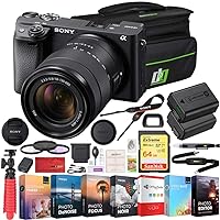 Sony a6400 4K Mirrorless Camera ILCE-6400M/B (Black) with 18-135mm F3.5-5.6 OSS Zoom Lens 64GB Memory Deco Gear Travel Case Filter Kit & Extra Battery Power Editing Bundle