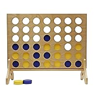Tailgating Pros Premium Giant Four in a Row with Carrying Case - Jumbo Oversized Outdoor Yard Game - Connect Multiple Pucks in a Row to Win - Many Puck Colors Available!