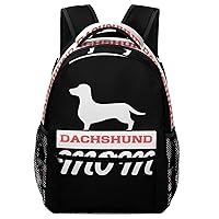 Dachshund Dog Mom Unisex Laptop Backpack Lightweight Shoulder Bag Travel Daypack