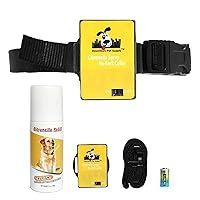 Citronella Bark Collar for Dogs - Humane No Shock No Bark Dog Training Collar Set with Citronella Spray - Anti Barking Dog Bark Deterrent - No Prong Collar (1-Pack)
