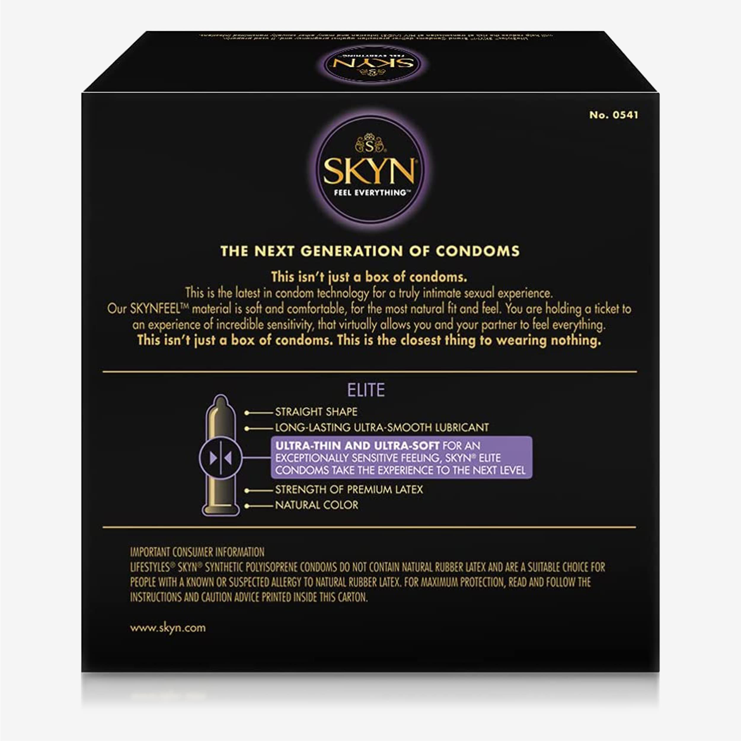 SKYN Elite – 36 Count – Ultra-Thin, Lubricated Latex-Free Condoms