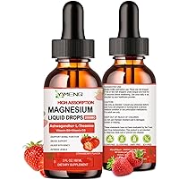 12-in-1 Liquid Magnesium Glycinate Supplement with Malate, Taurate & Citrate, Calm Magnesium Drops for Adults Organic Magnesium Complex w/D3 Zinc L-Theanine, Ashwagandha for Stress,Sleep, Nerve Health
