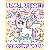 Kawaii Unicorn Coloring book: for Girls ages (4-8)