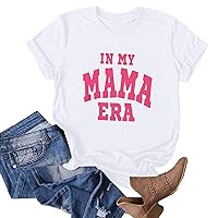 Mother's Day Shirts for Women Mama Mommy Mom Bruh Shirt for Women Mom T Shirts Funny Short Sleeve Casual Crewneck Tops Tees Mom of The Birthday Boy