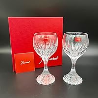Baccarat Massena Wine Glass Pair Crystal Glass