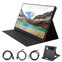 Luqeeg 17.3 Touch Display, IPS Technology Hard Screen with 178 Degrees of Full Viewing Angle, 165Hz Portable Touch Monitor with Type C Interface, Great for Office, Home, 100‑240V