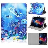 DETUOSI Universal 8.0 inch Tablet Case, 8 inch Tablet Cover, Travel Portable Protective Folio PU Leather Stand Shell Case【with 4 Fixed Rings】for All Kinds of 8.0-8.4 inch Android/iOS/Windows Tablet #4
