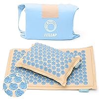 Fitleap Acupressure Mat Set with Pillow + Bag, Massage Mat for Soothing Relaxation and Stimulation, Acupuncture Mat for Pain Relief