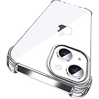 ORIbox for iPhone 14 Case for iPhone 13 Case Clear,with 4 Corners Shockproof Protection,iPhone 14/13 Clear Case for Women Men Girls Boys Kids,Case for iPhone 14/13 Phone Clear
