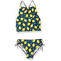 Kanu Surf Girls Daisy Upf 50Beach Sport Halter Tankini 2-Piece Swimsuit