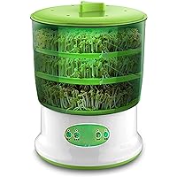 Intelligent Bean Sprouts Maker Thermostat Green Vegetable Seeds Growth Bucket Automatic Electric Sprout Buds Germinator Machine, Suitable for Seed Germination, Available in Four Seasons