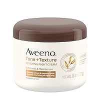 Tone + Texture Renewing Body Night Cream With Prebiotic Oat, Gently Exfoliates & Moisturizes Sensitive Skin, Instantly Softens & Smooths & Intensely Nourishes, Fragrance-Free, 8 oz