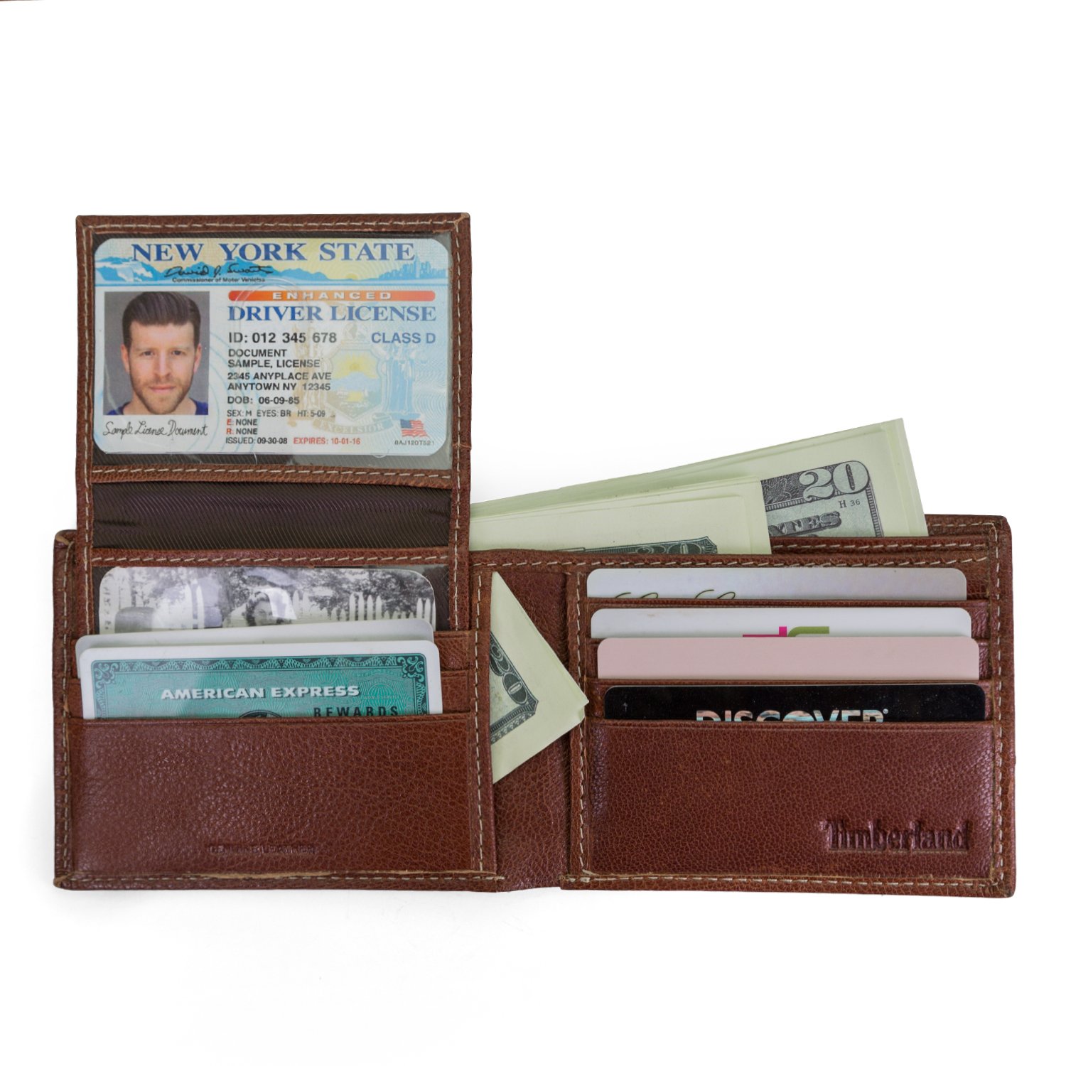 Timberland Men's Leather RFID Blocking Passcase Security Wallet