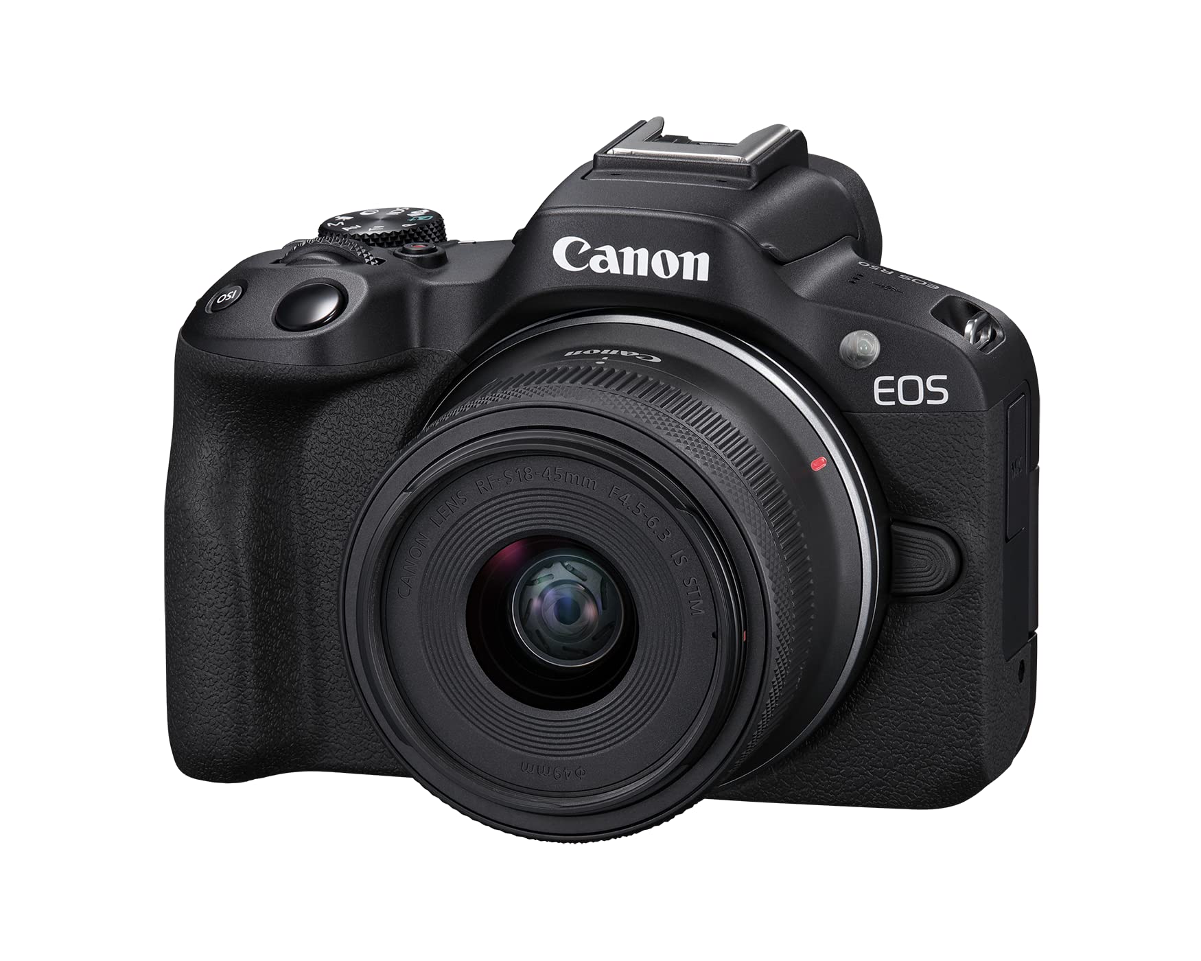 Canon EOS R50 Content Creator Kit, Mirrorless Vlogging Camera, 24.2 MP, 4K Video, DIGIC X Image Processor, RF-S18-45mm F4.5-6.3 IS STM Lens, Stereo Microphone, Tripod Grip, Wireless Remote Control